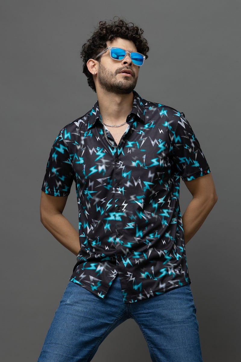 Go Devil Printed Black Shirt for Men - Image 3